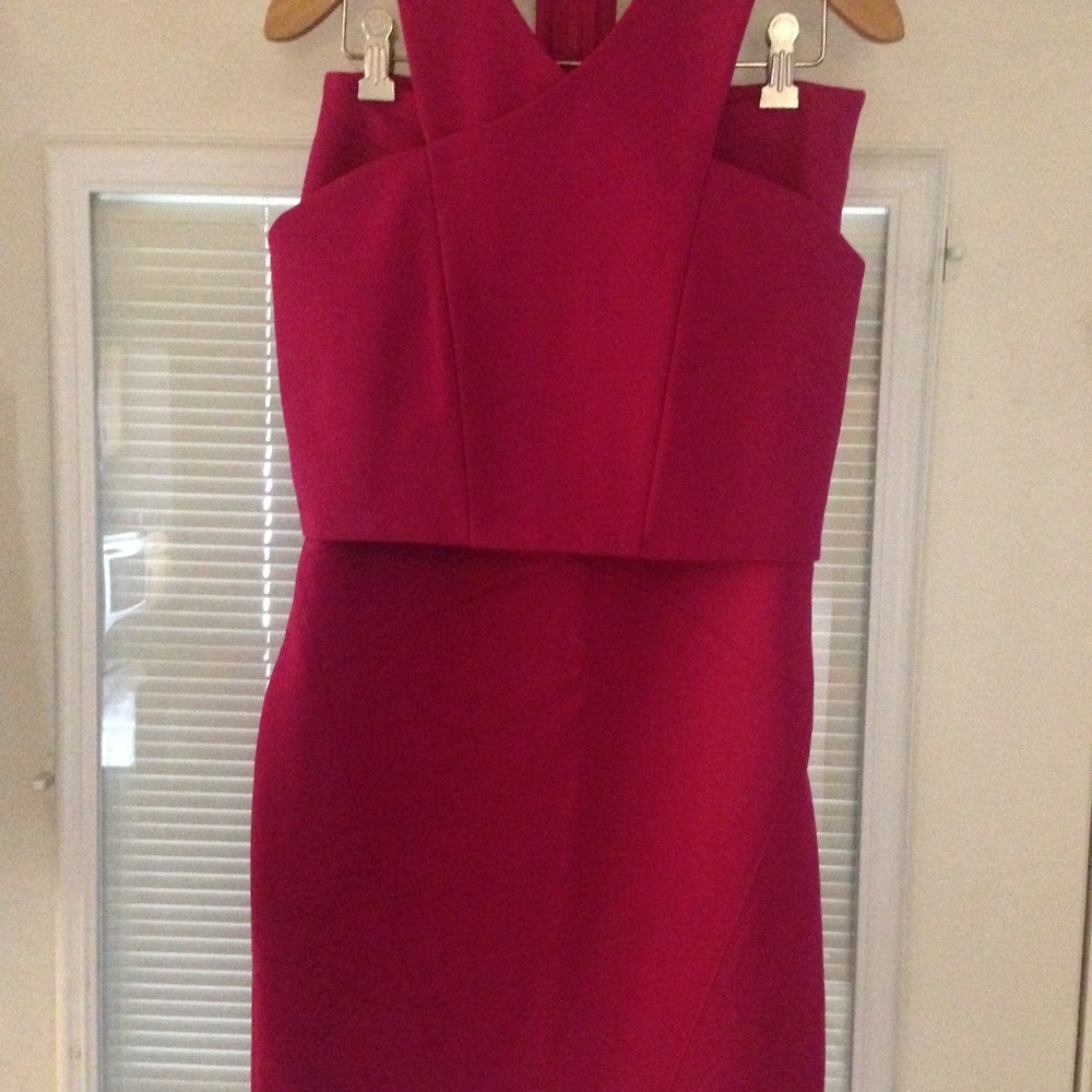 Express Fuchsia Pink Skirt Set Dress Sz 6